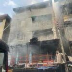 Fire guts three buildings in Lagos market
